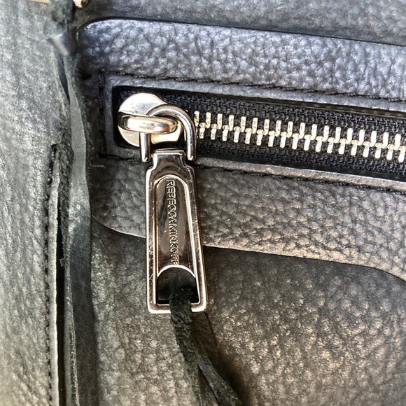 Rebecca Minkoff Black Leather Chain-Link Crossbody Bag - Picture 6 of 12